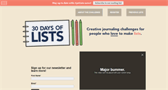 Desktop Screenshot of 30daysoflists.com