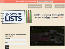 Tablet Screenshot of 30daysoflists.com